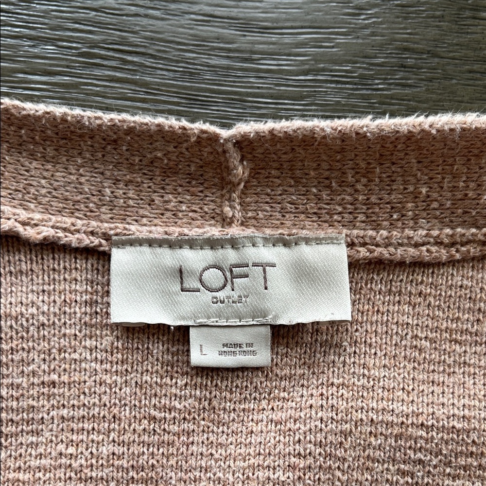 neutral longline open front knit cardigan L capsule wardrobe casual winter cozy - Picture 8 of 9